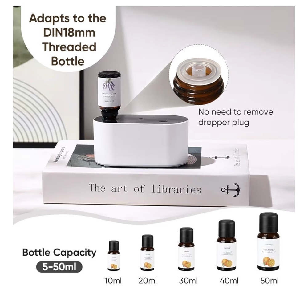 NWT White Waterless Essential Oil Diffuser - Picture 5 of 7